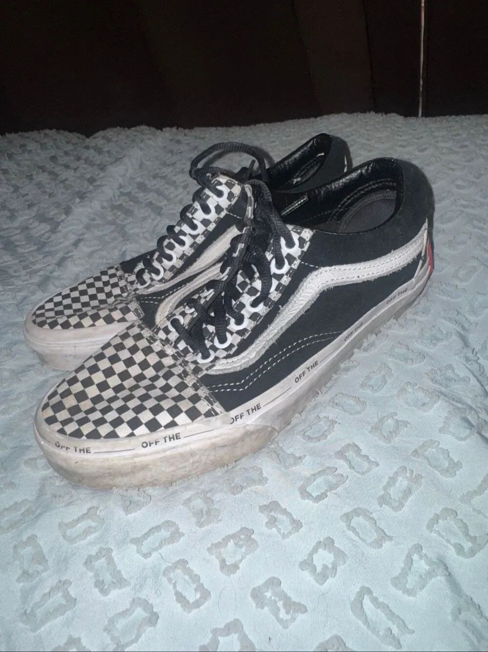 Vans checkerboard sneakers size 8